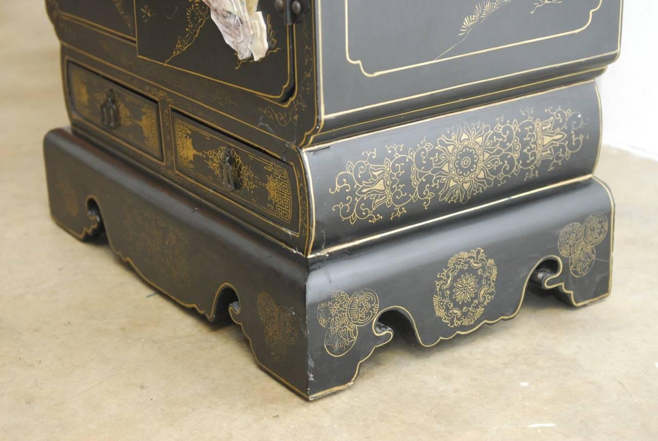 chinese black lacquer cabinet