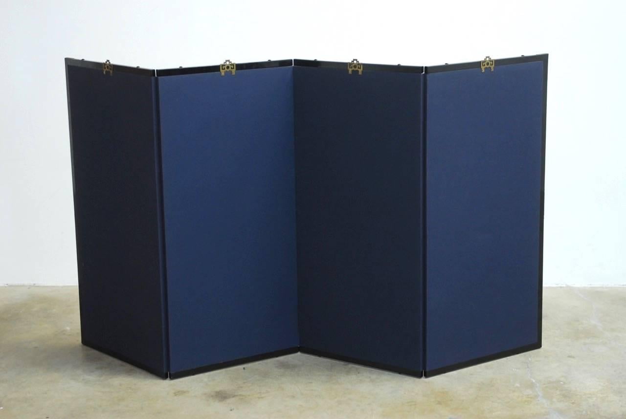 Japanese Four-Panel Folding Byobu Screen of Iris Pond 2