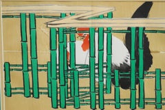 Kamisaka Sekka Momoyogusa Woodblock Roosters