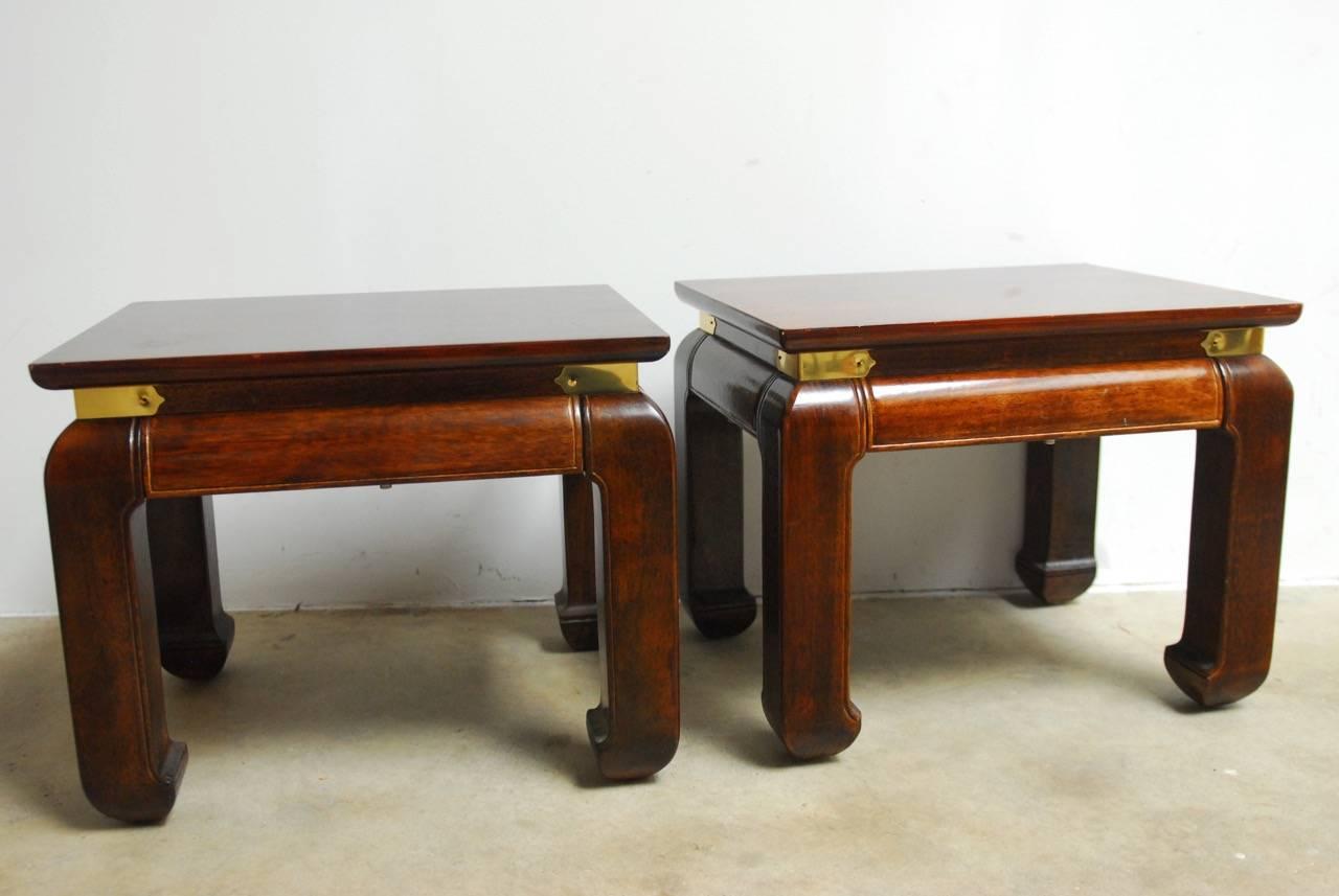 20th Century Pair of Midcentury Ming Style Footstools or Drink Tables