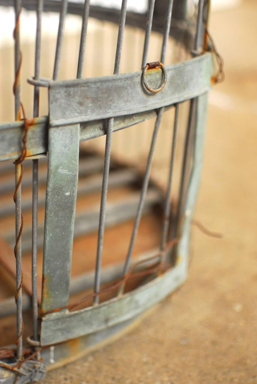 19th Century French Zinc Bird Cage  4