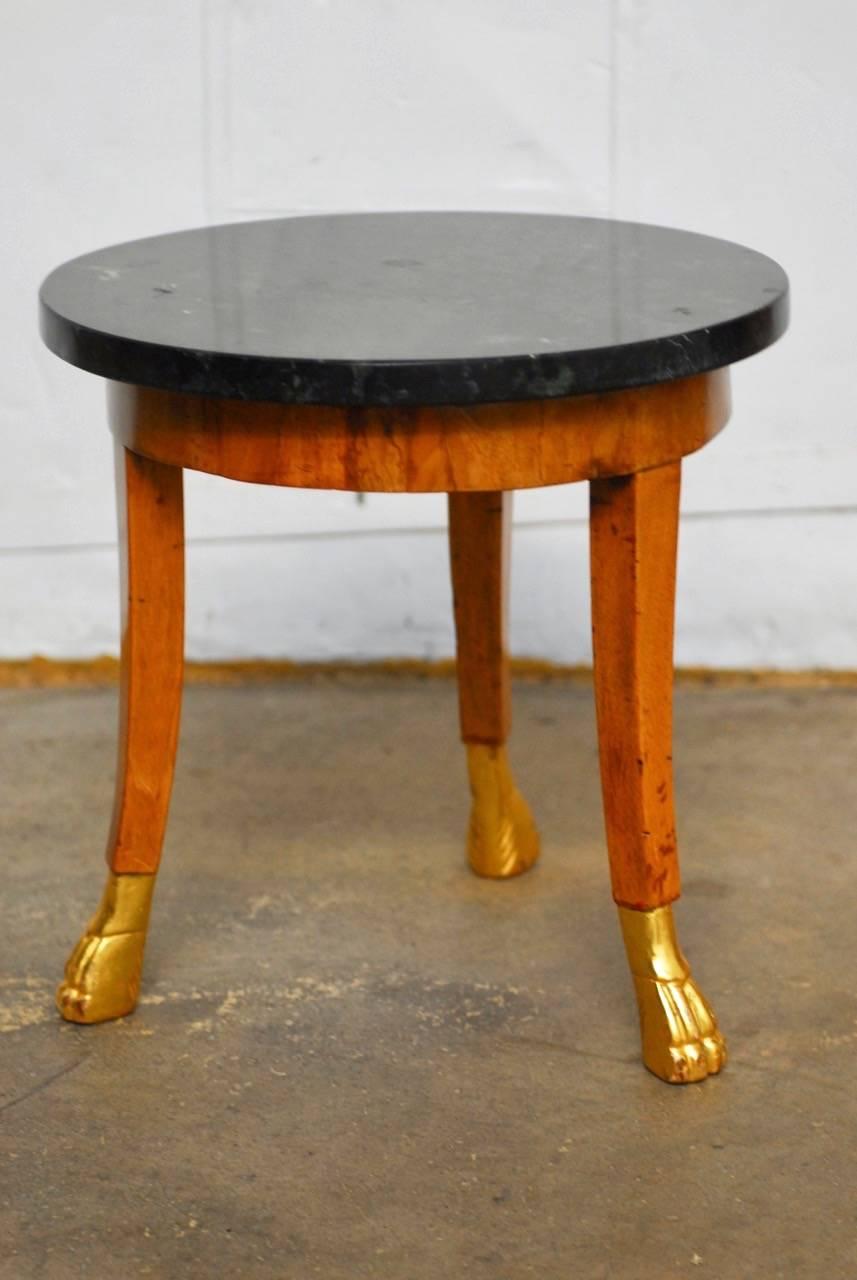 Neoclassical Style Marble Top Drinks Table In Good Condition In Rio Vista, CA