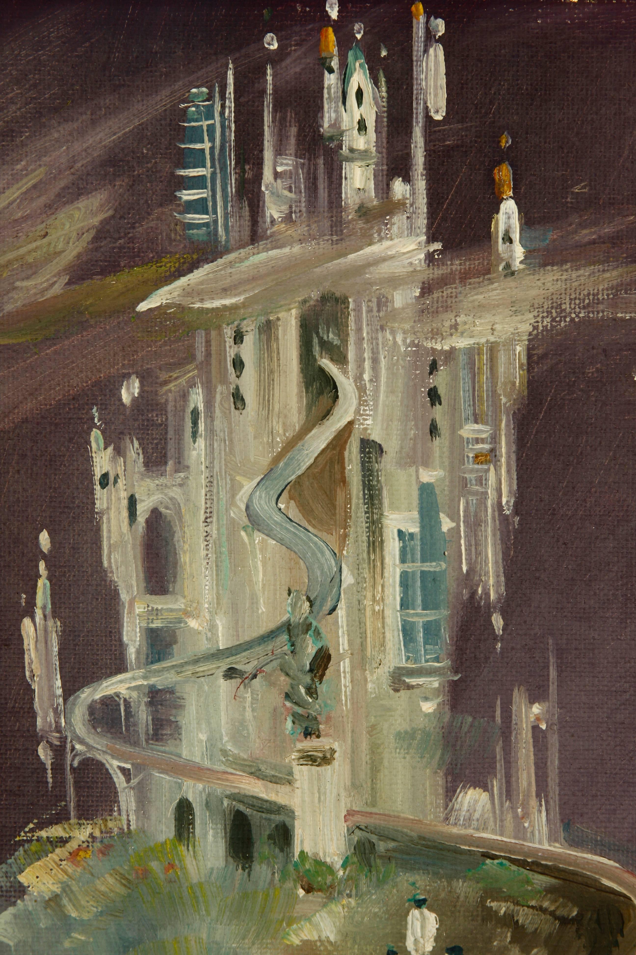 American Albert Tolf San Francisco Surrealist Painting