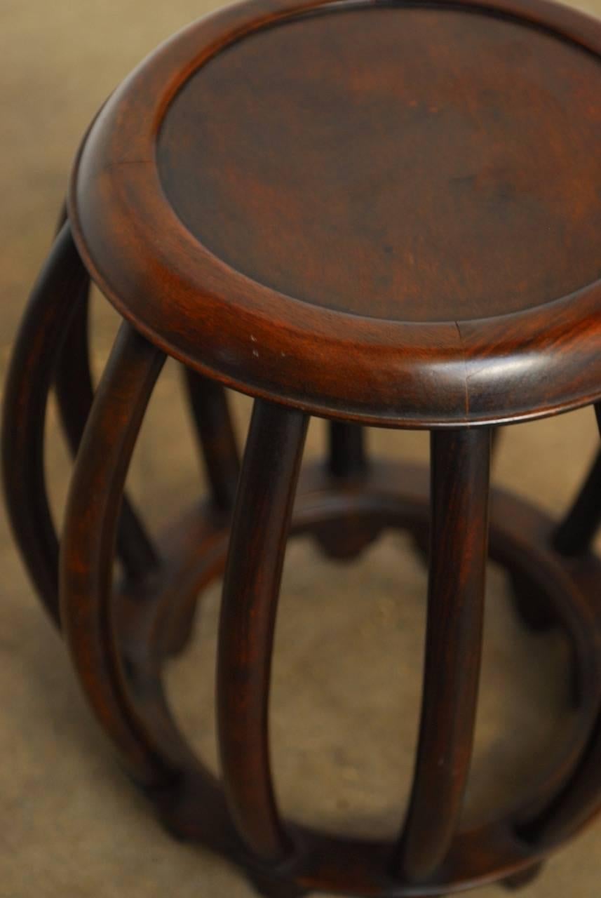 Chinese Ming Style Rosewood Garden Stool or Drinks Table 2