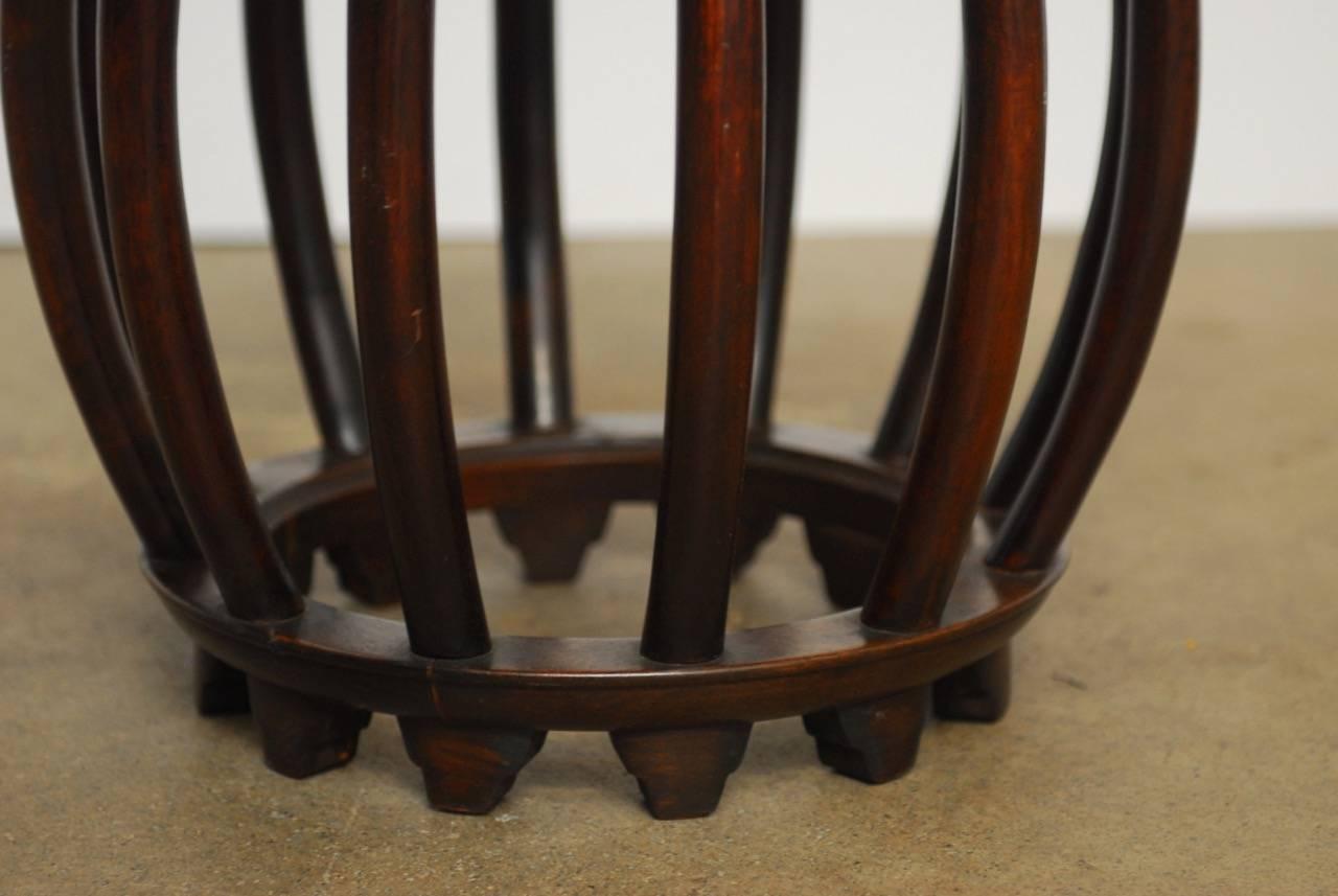 20th Century Chinese Ming Style Rosewood Garden Stool or Drinks Table
