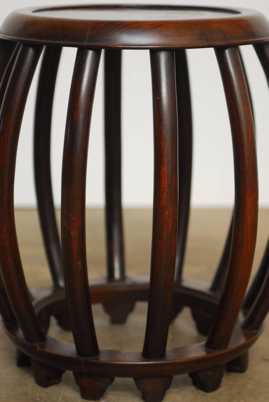 Chinese Ming Style Rosewood Garden Stool or Drinks Table 3
