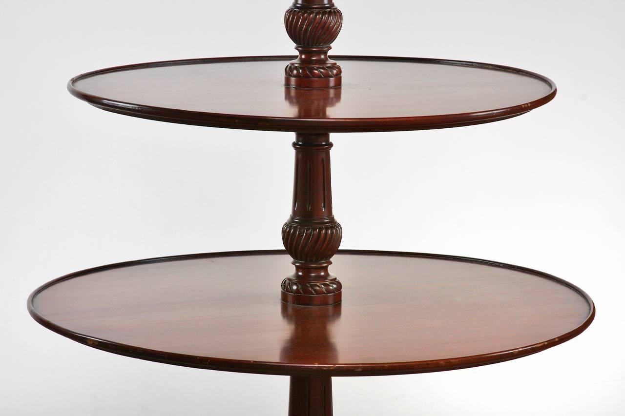 19th Century Georgian Mahogany Four-Tier Dumbwaiter 1