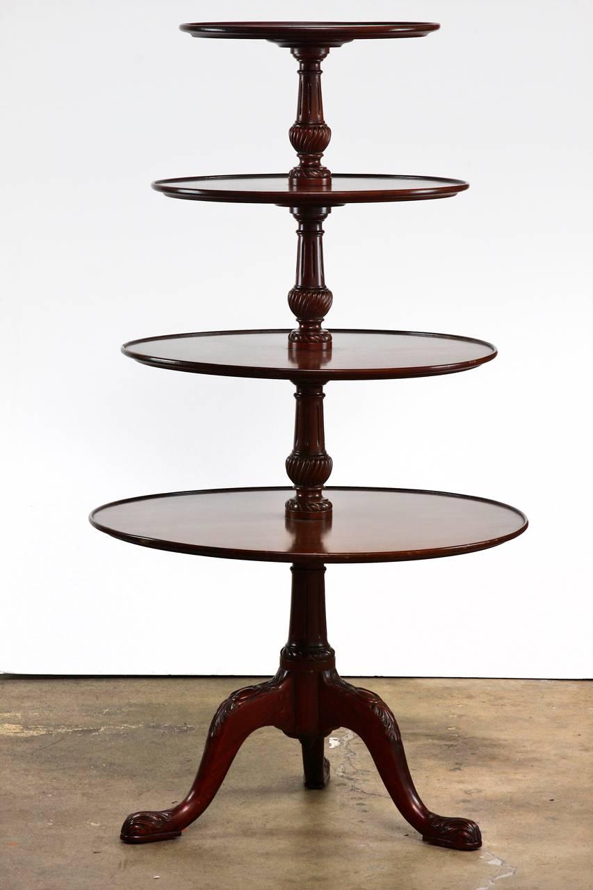 19th Century Georgian Mahogany Four-Tier Dumbwaiter 2