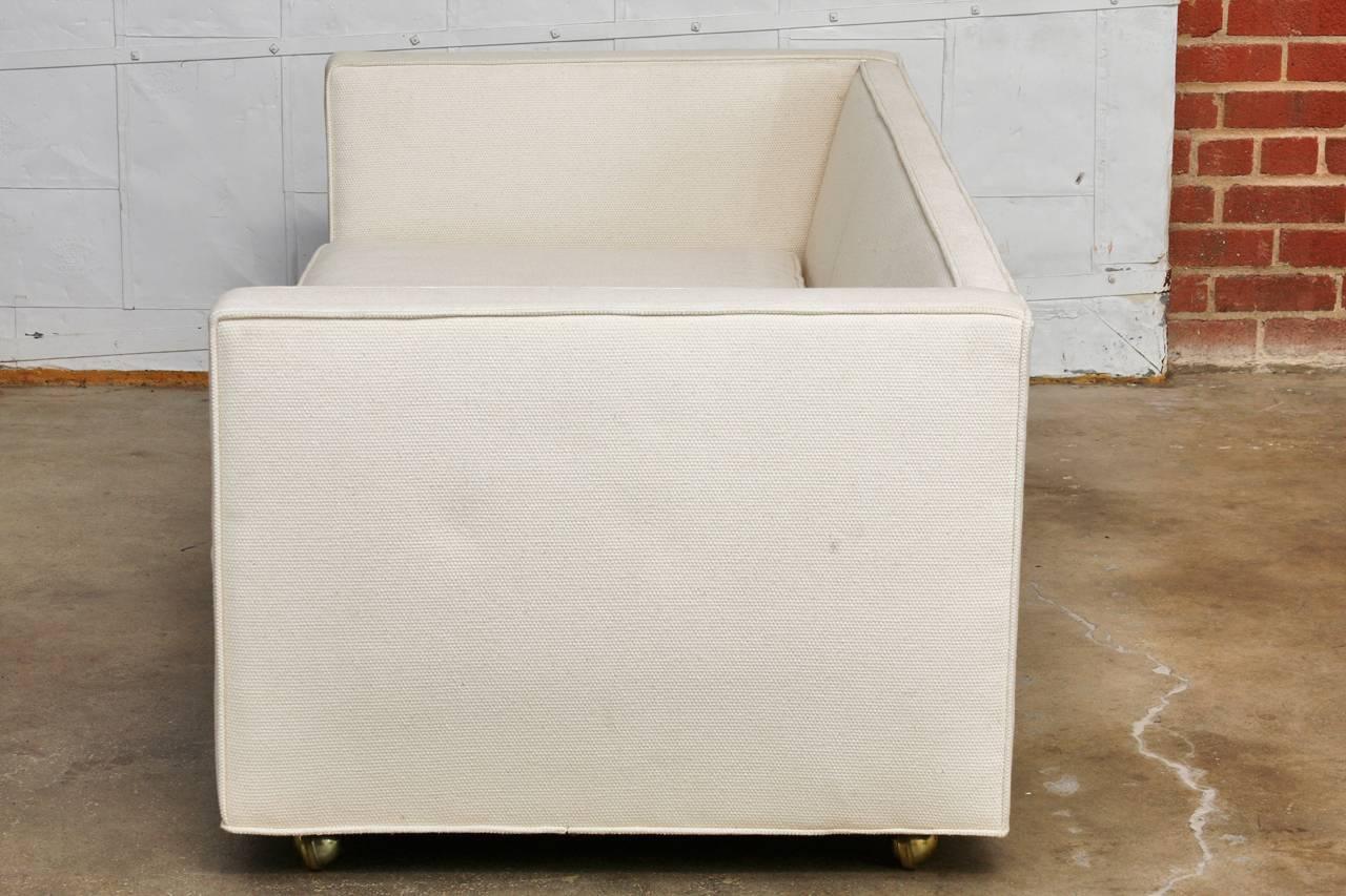 American Milo Baughman Style Mid-Century Upholstered Case Sofa