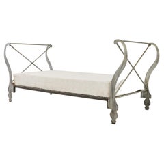 Antique Italian Neoclassical Style Iron Scrolled Daybed