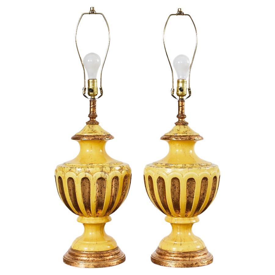 Coppia di lampade Hollywood Regency di Nardini Studios of California