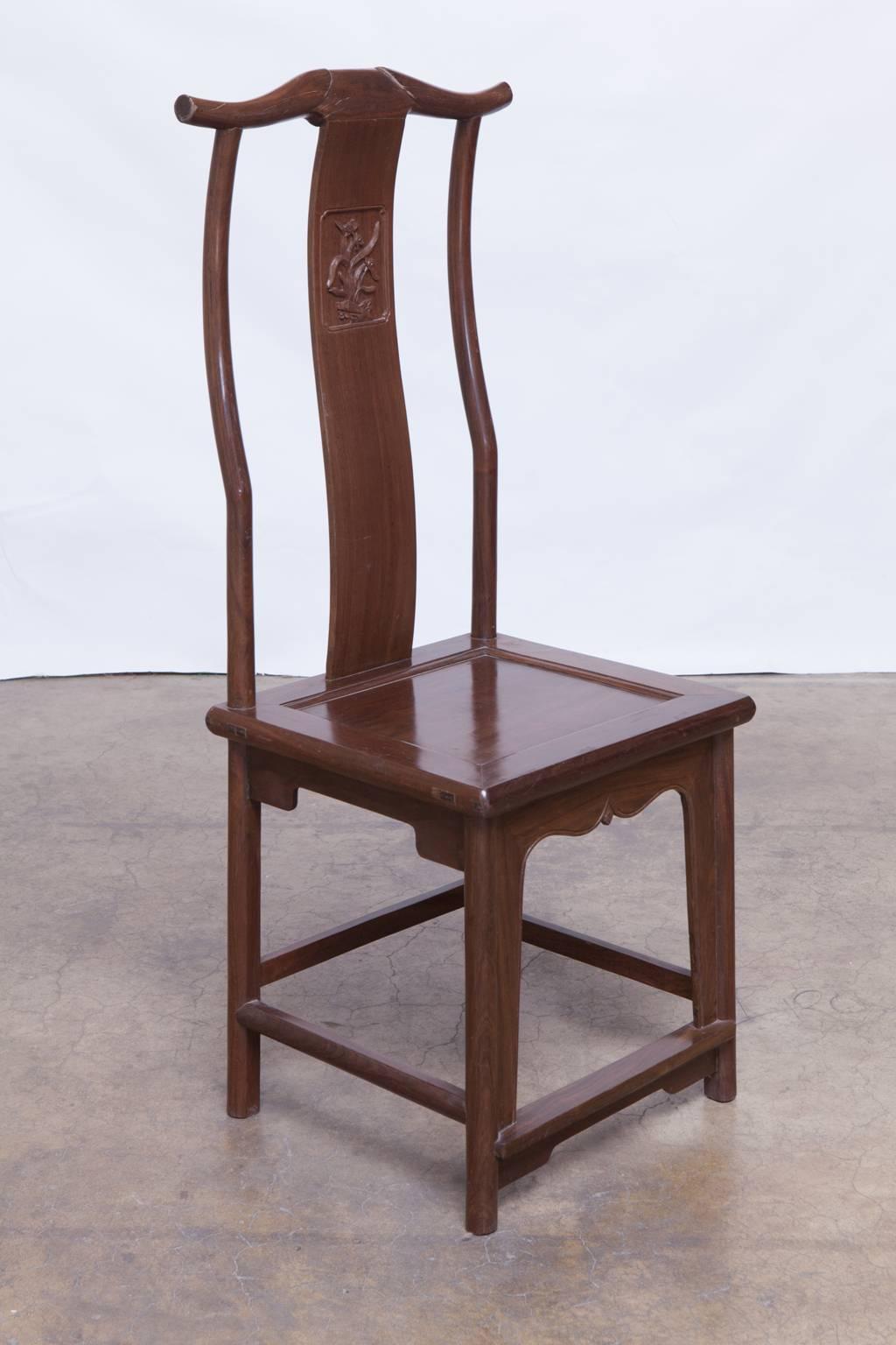 Chinese Yoke Back Officials Hat Chairs Set of Six In Excellent Condition In Rio Vista, CA