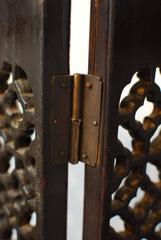 Asian Pierced Quatrefoil Table Screen