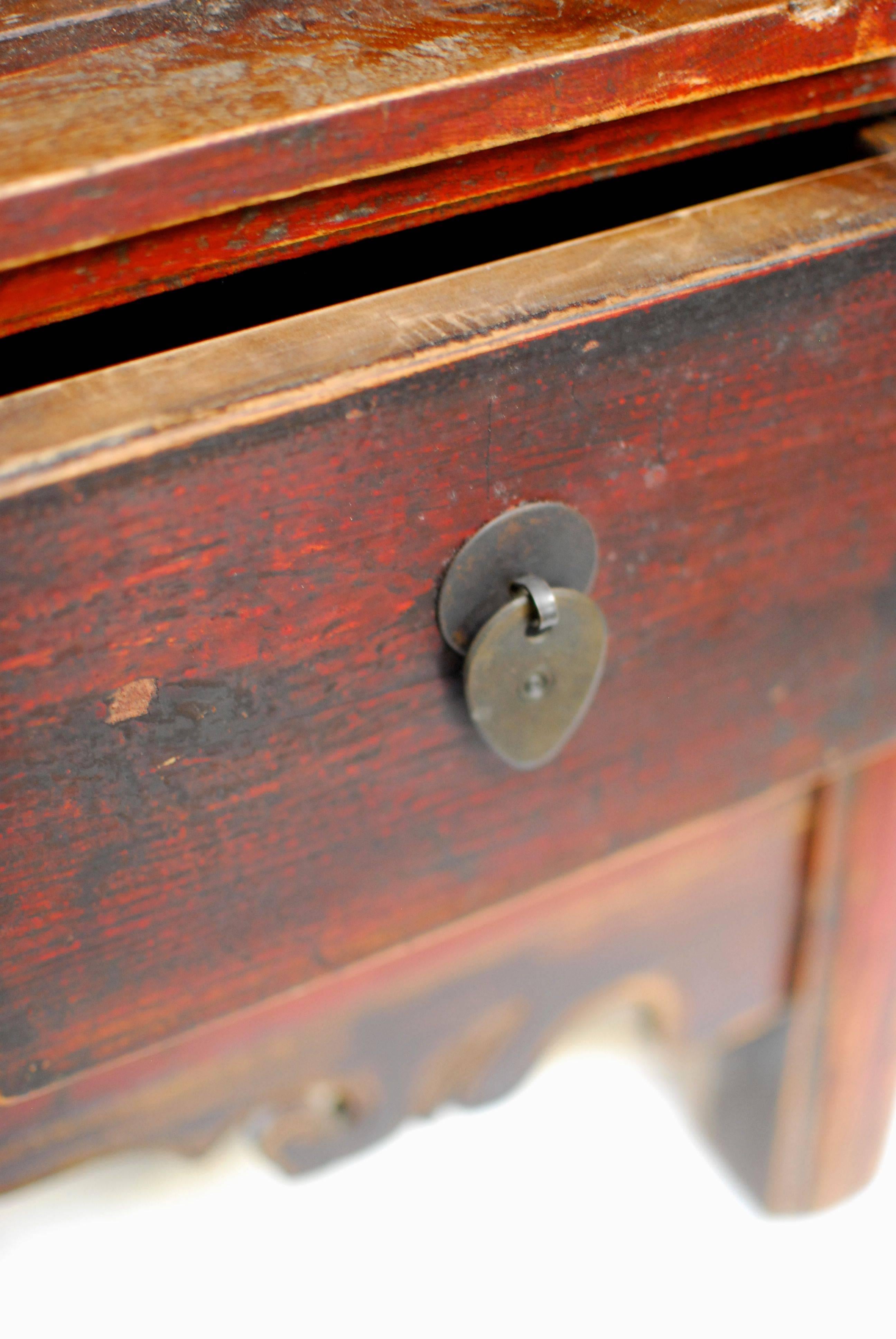 Chinese Ming Style Tapered Wine Cabinet In Excellent Condition In Rio Vista, CA