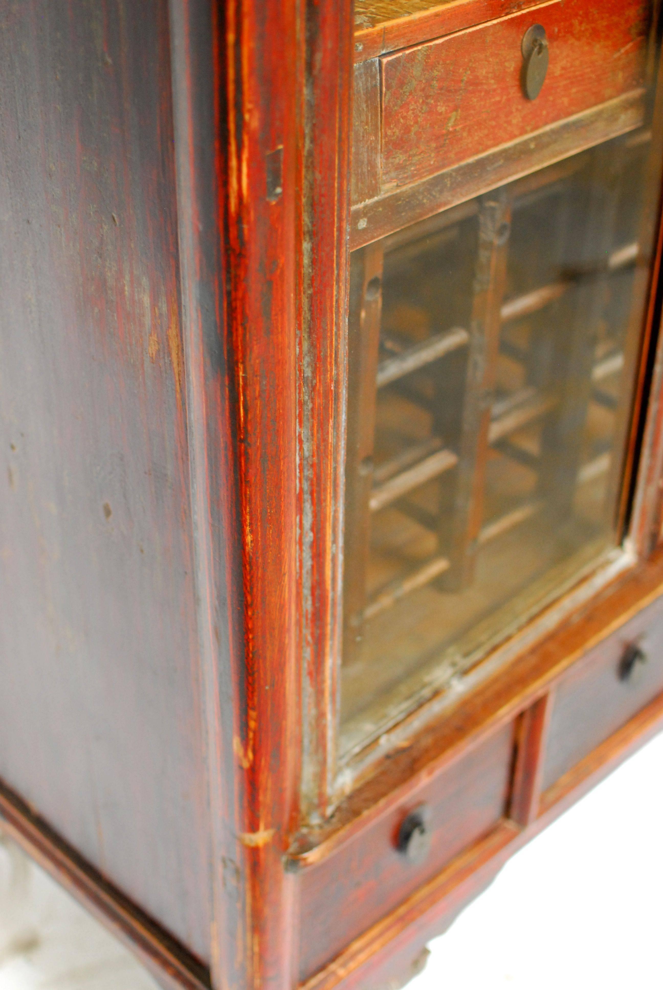 Chinese Ming Style Tapered Wine Cabinet 1