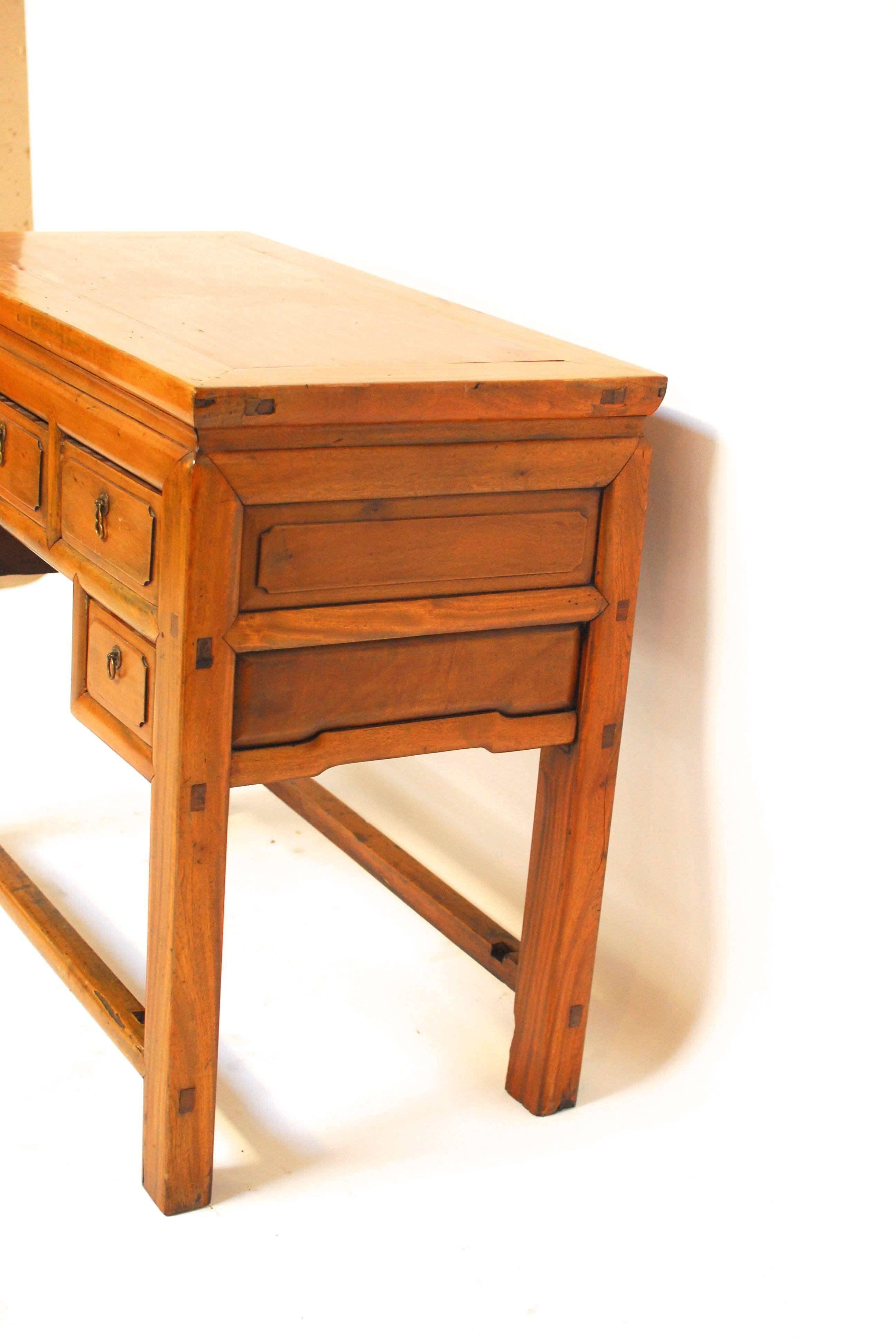 Qing Chinese Five-Drawer Hardwood Desk
