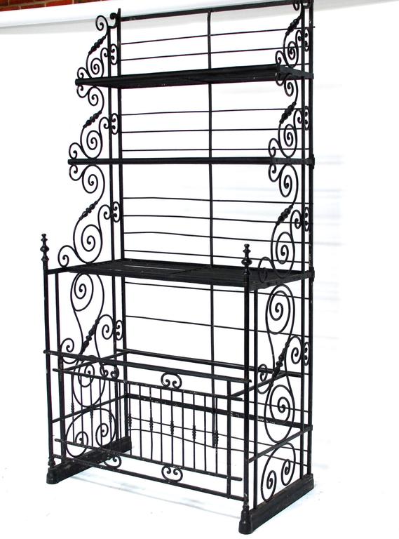 Large Wrought Iron French Bakers Rack at 1stDibs large wrought iron bakers rack, wrought iron