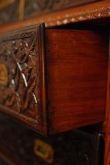 British Colonial Rosewood Library Cabinet