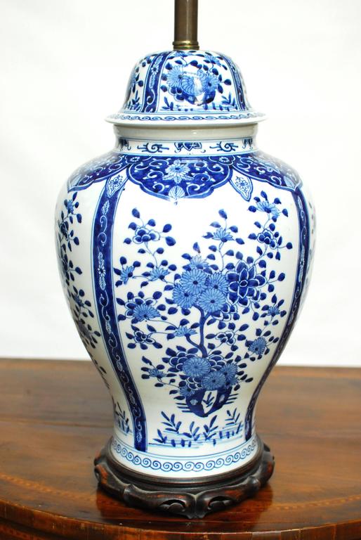 Blue and White Ginger Jar Lamp at 1stDibs