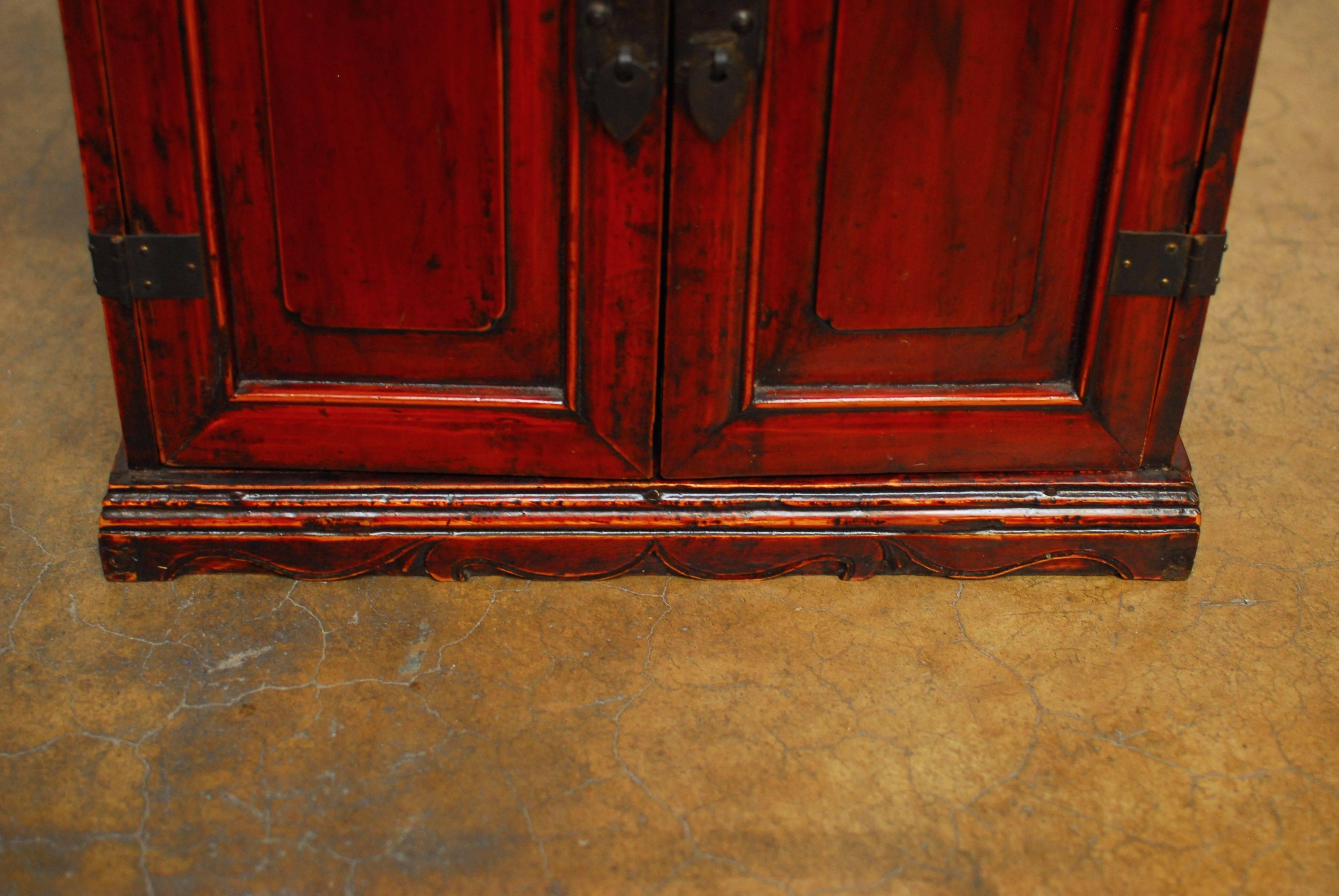 Chinese Red Lacquer Cabinet 2