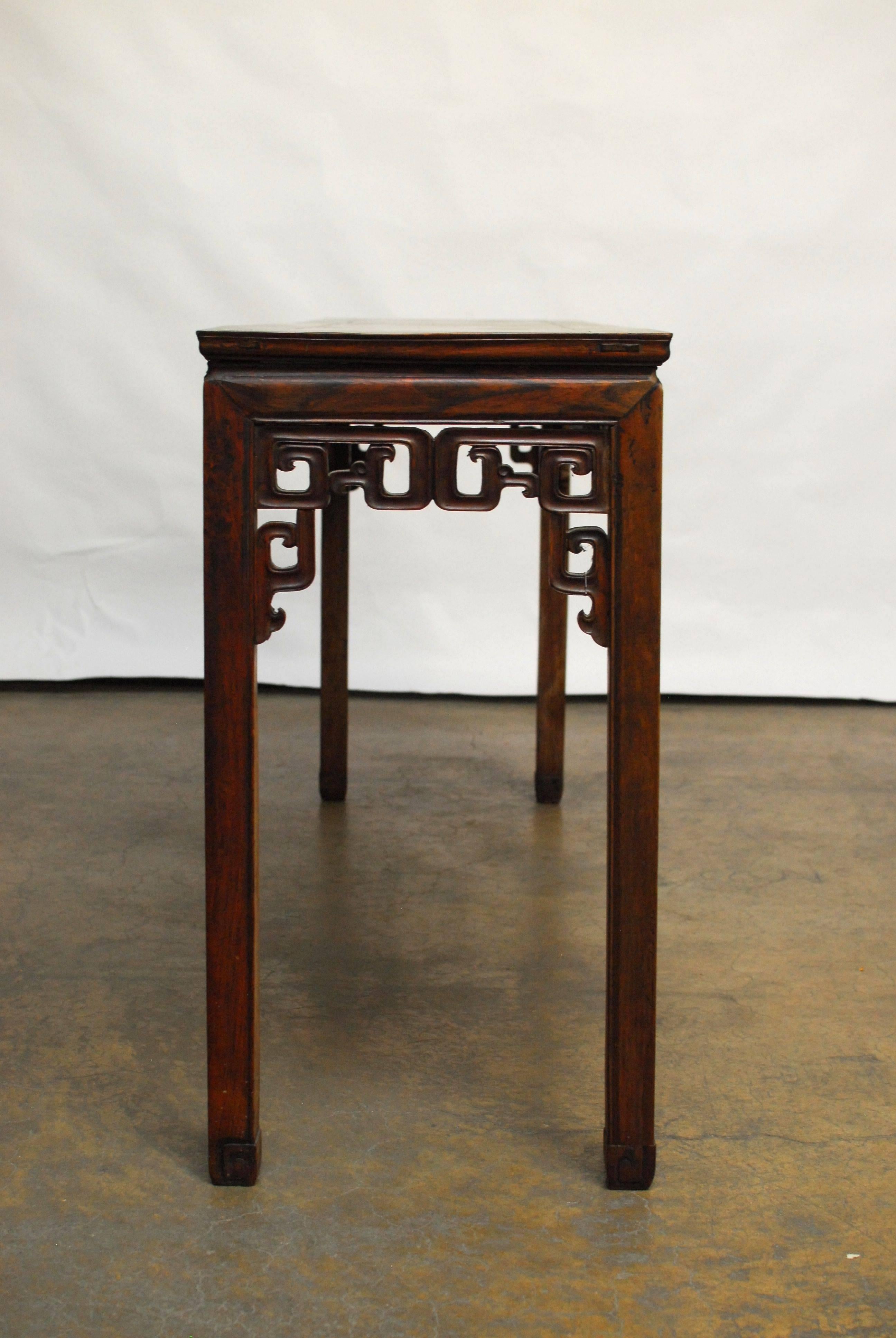 Qing 19th Century Chinese Rosewood Altar Table