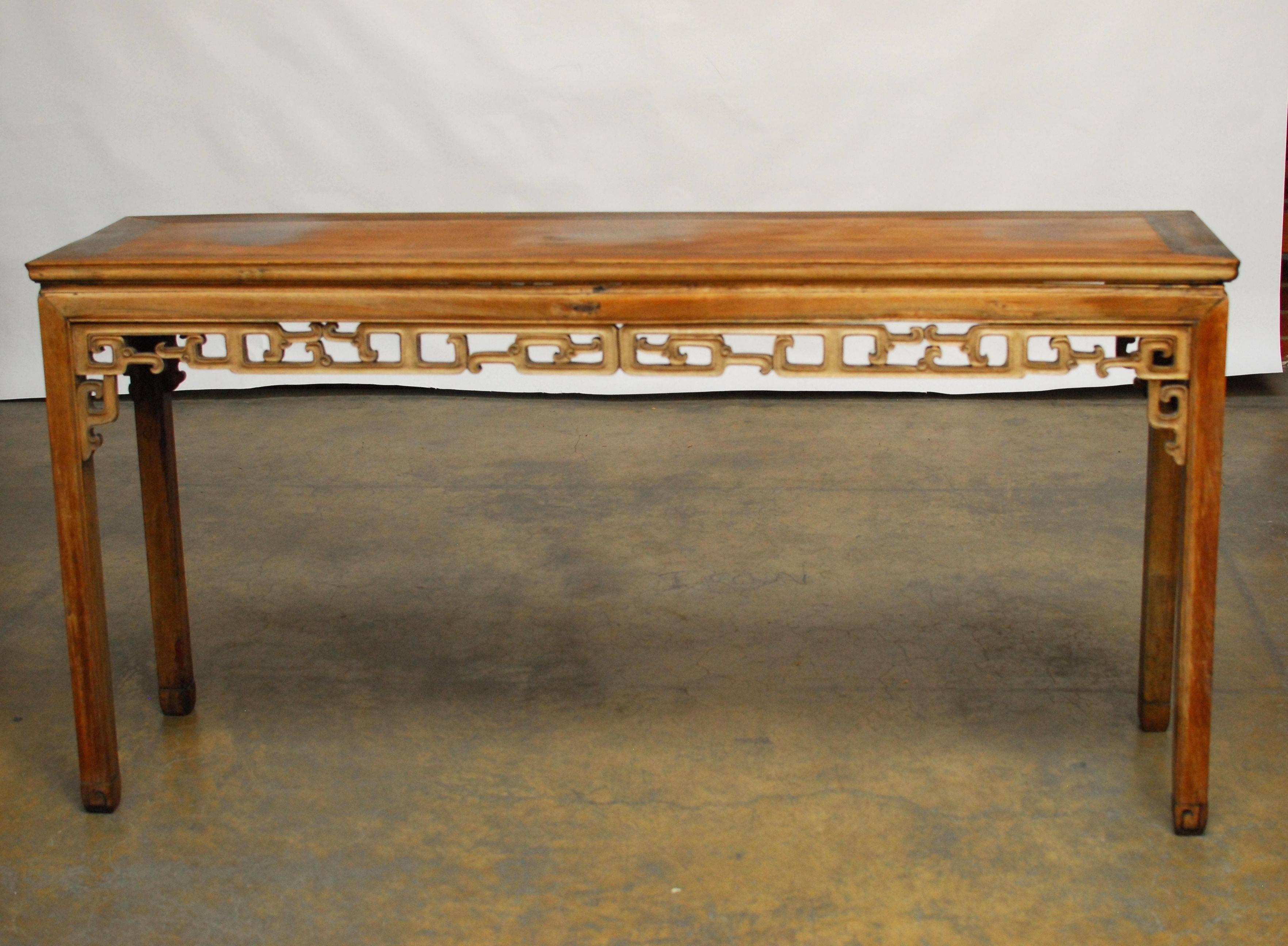 Hand-Carved 19th Century Chinese Rosewood Altar Table