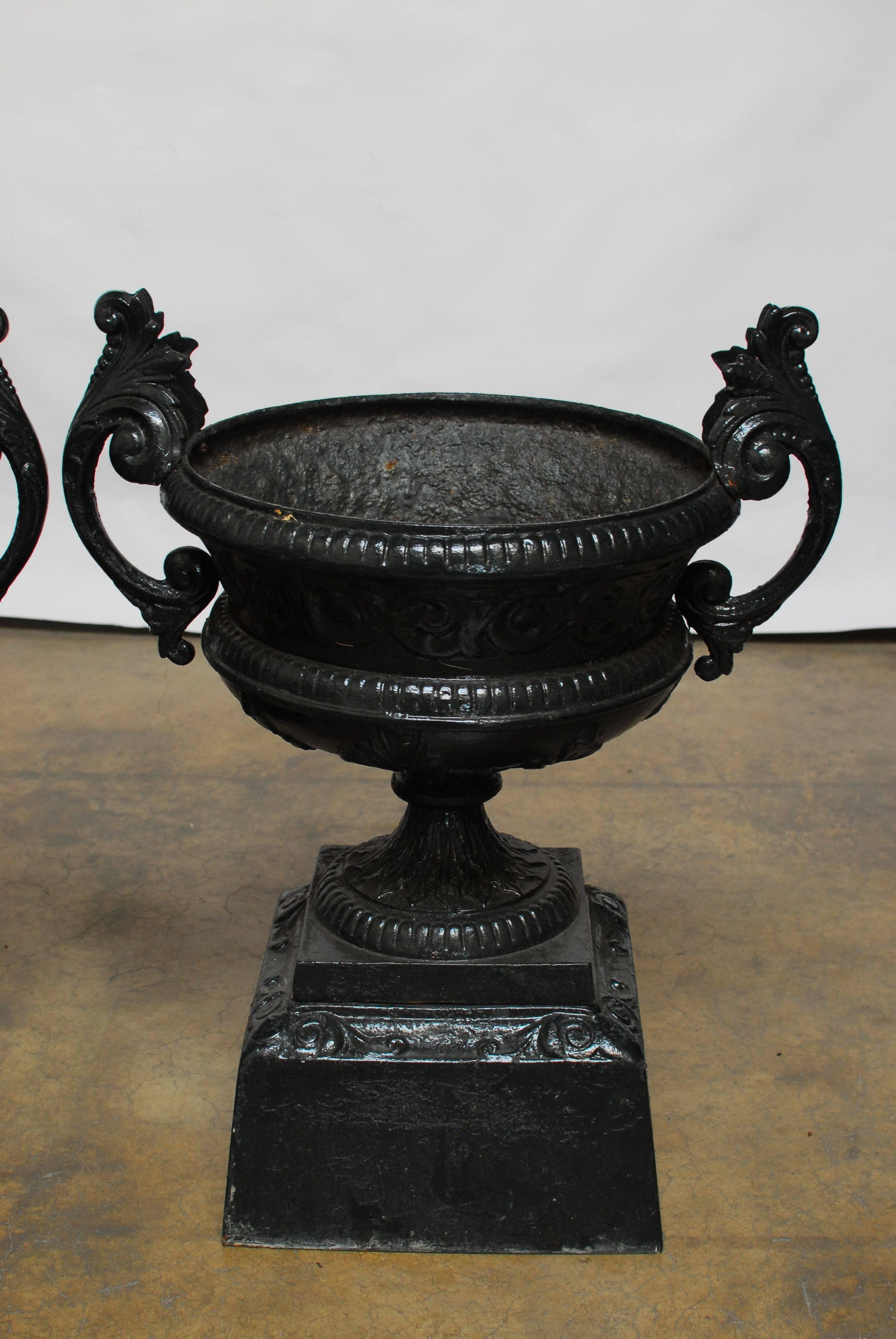 American Cast Iron Garden Urns by Kramer Bros. Foundry