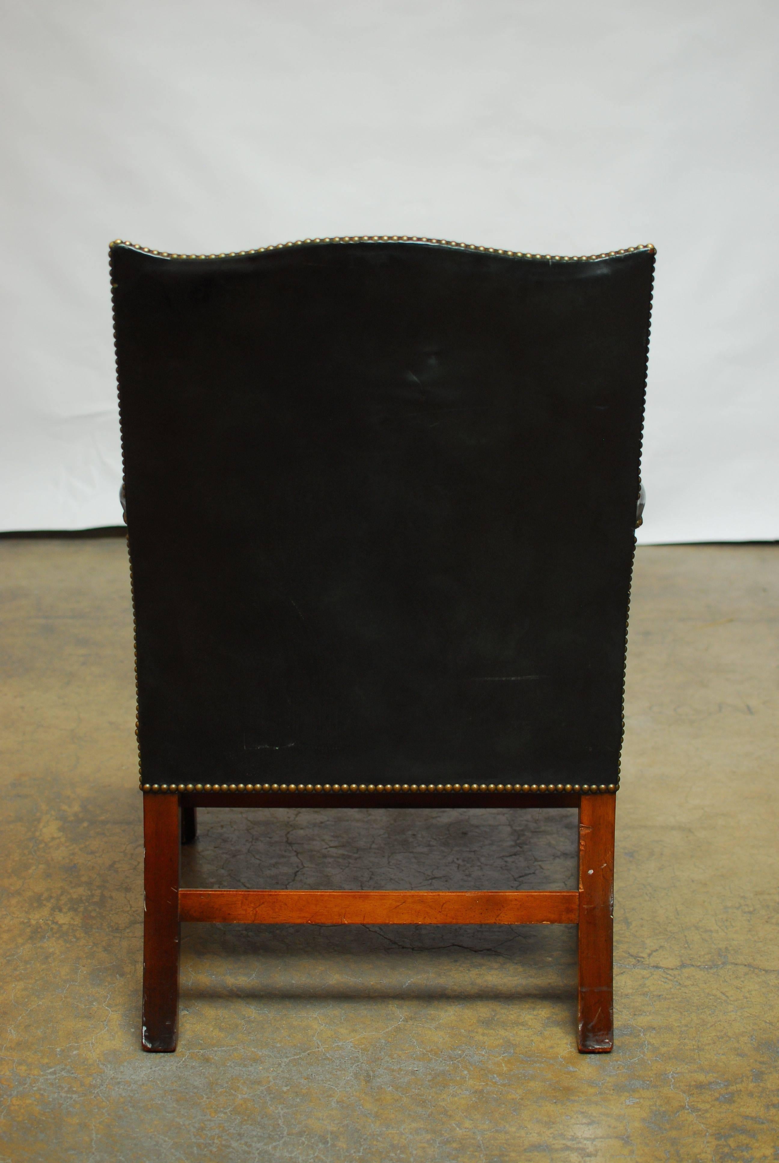 English Leather Gainsborough Chair 2