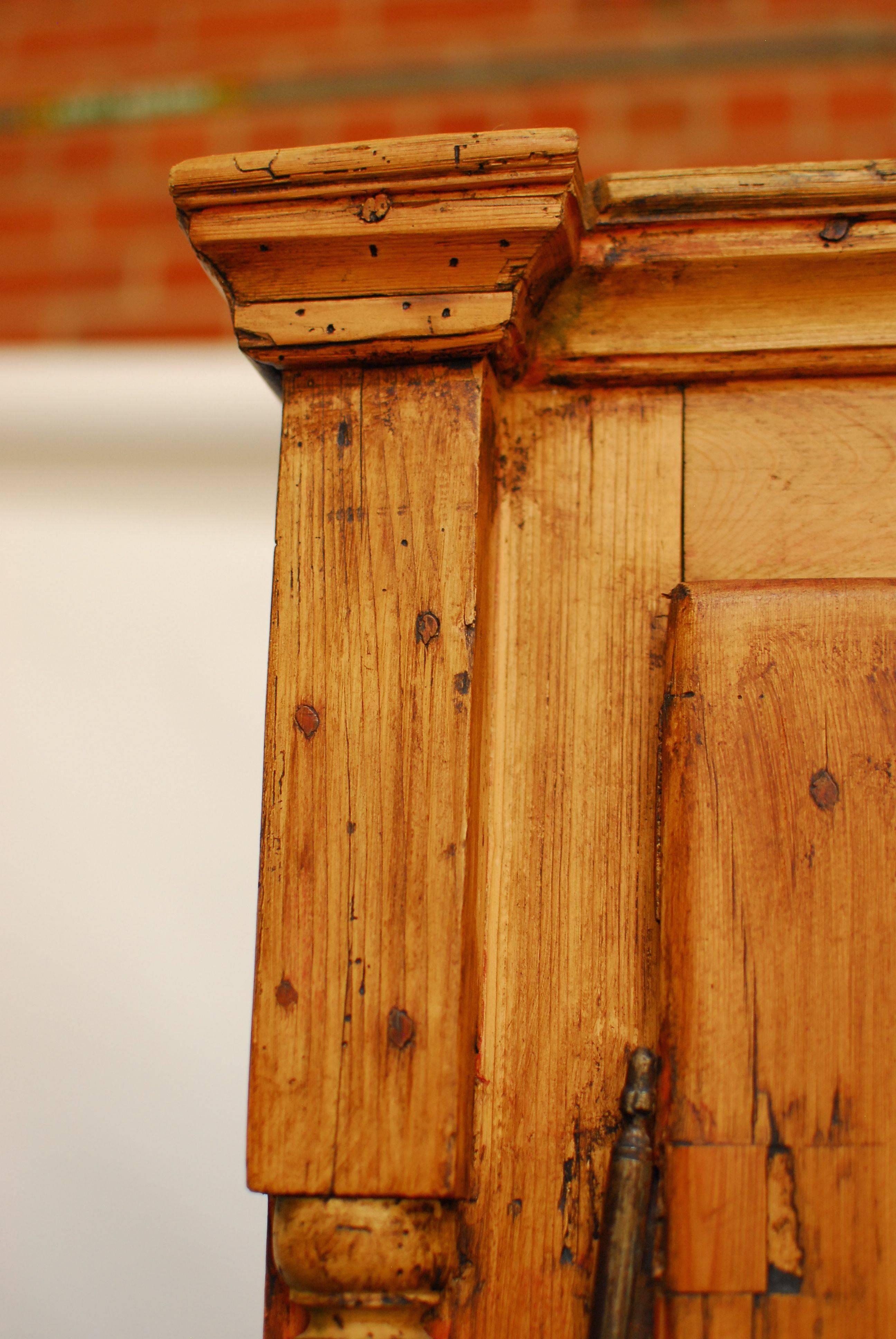 19th Century French Pine Armoire 2