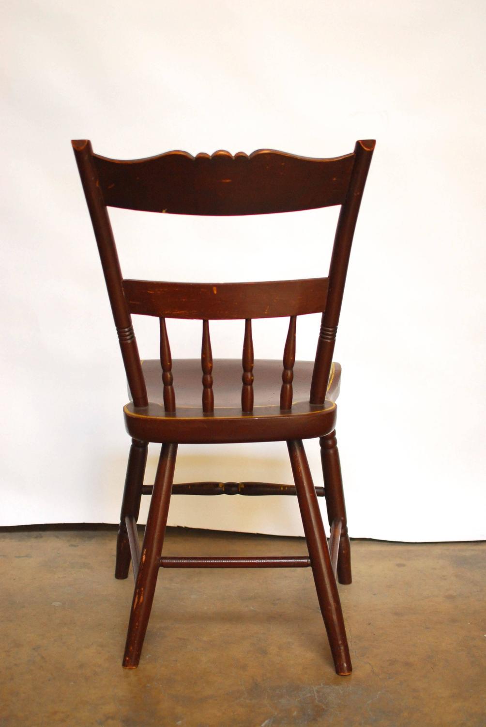 Pennsylvania Painted Hitchcock ChairsSet of Six For Sale at 1stdibs