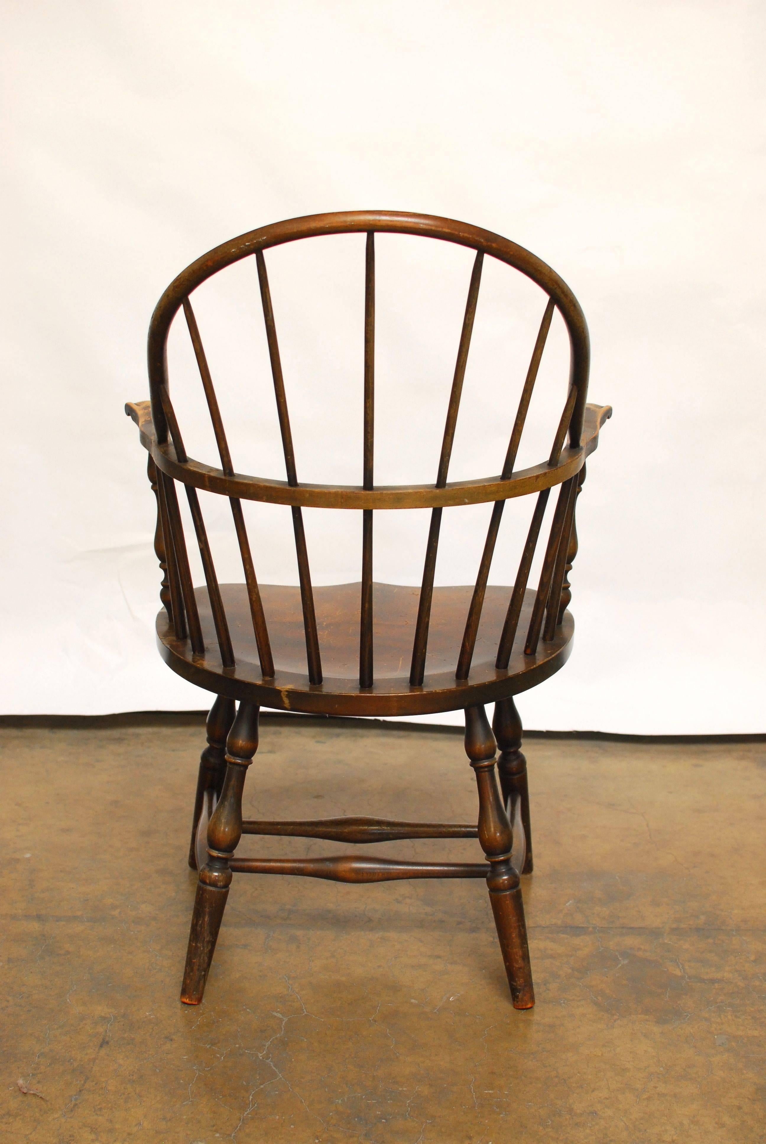 antique sack back windsor chair
