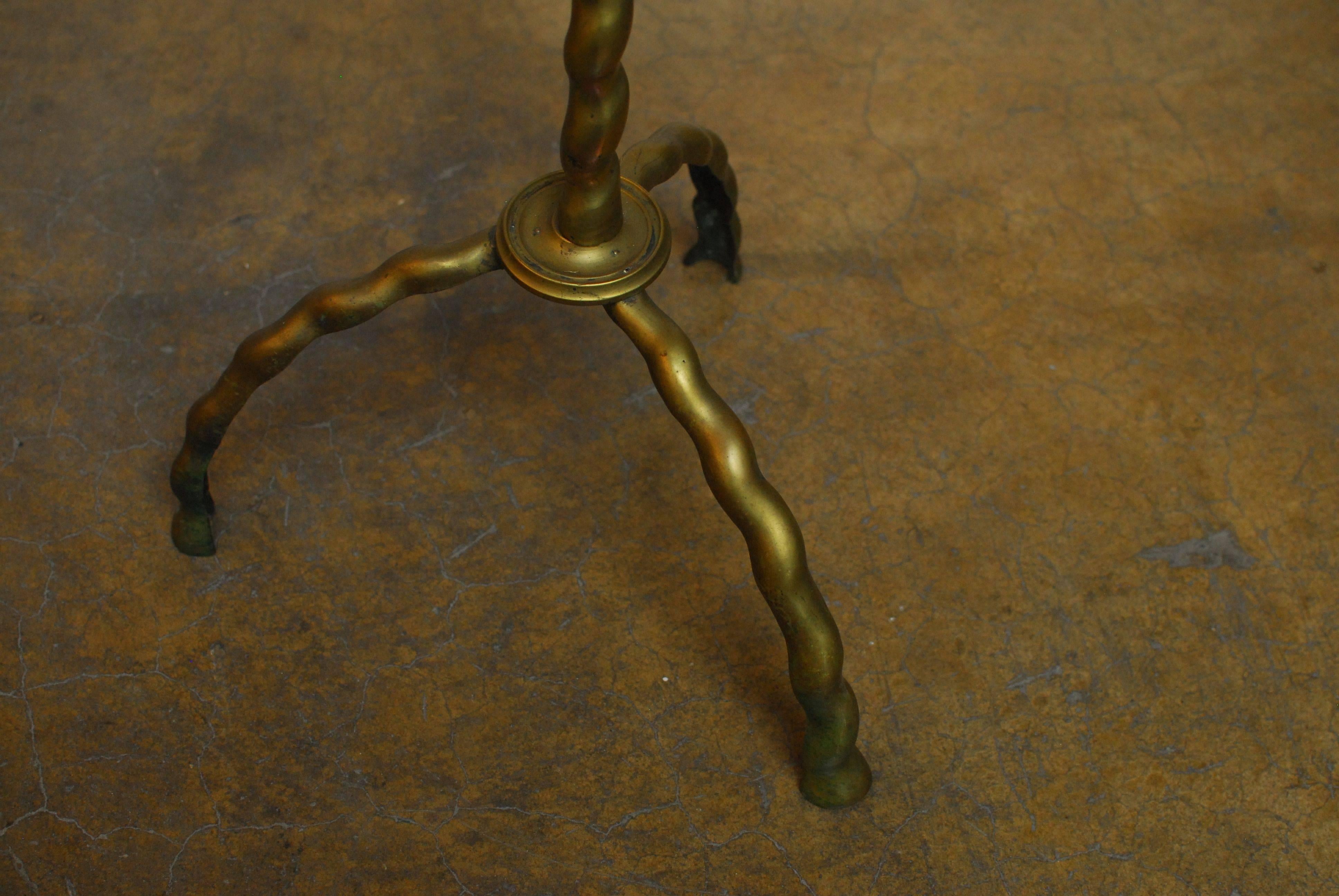 Brass Fire Tool Stand Attributed to Oscar Bach For Sale 1
