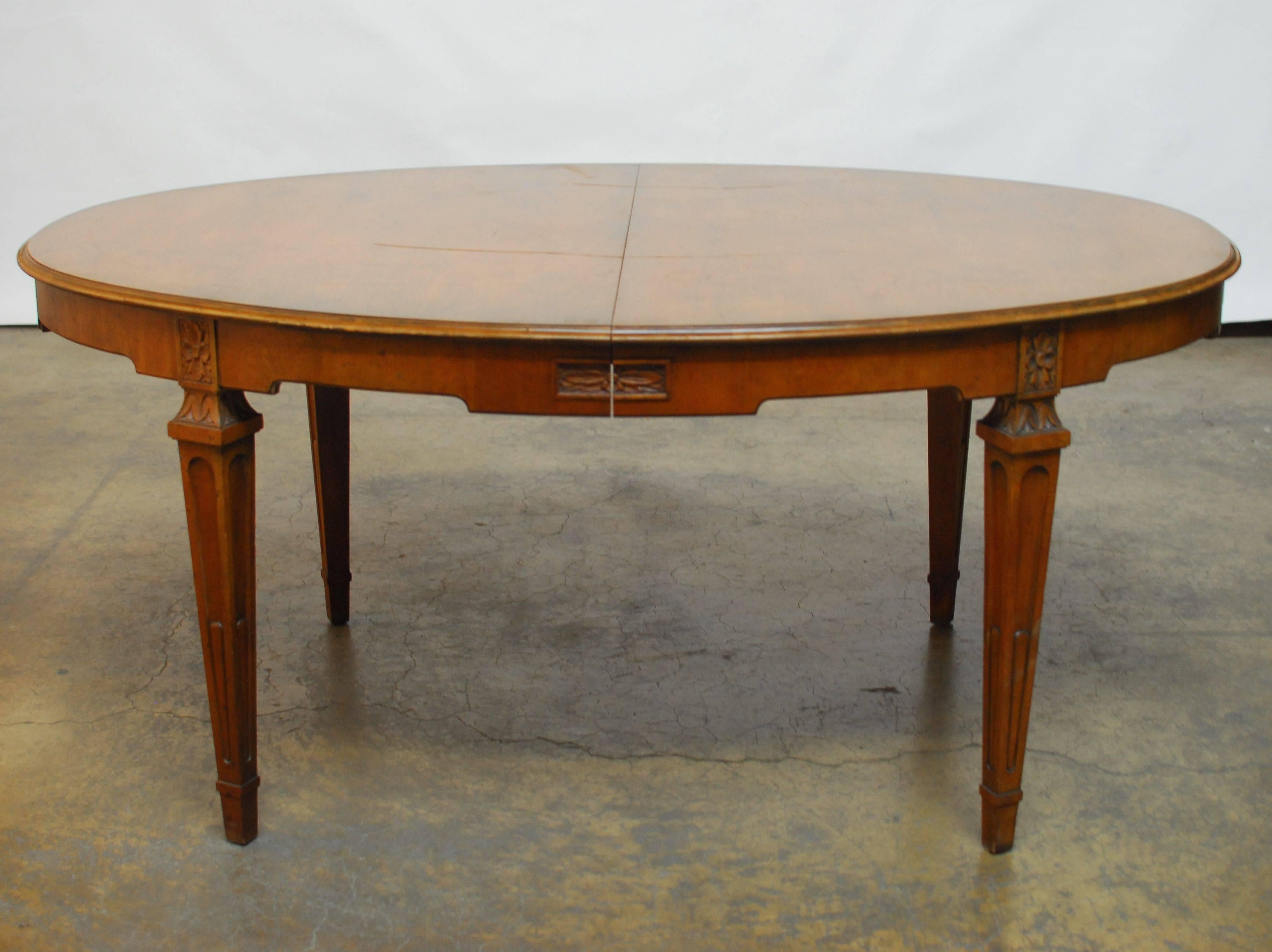 Louis XVI Baker French Collection Walnut Dining Table