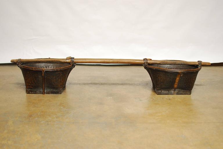 Asian Shoulder Yoke with Woven Baskets at 1stDibs shoulder yoke for