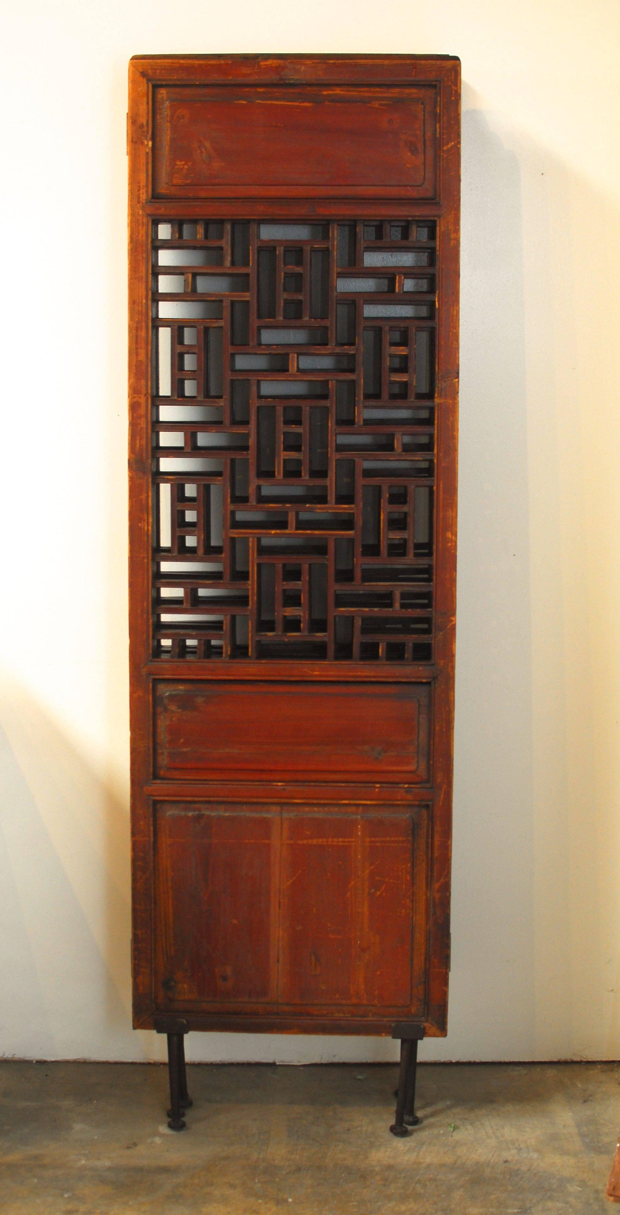 19th Century Chinese Lattice Panel Screen 2