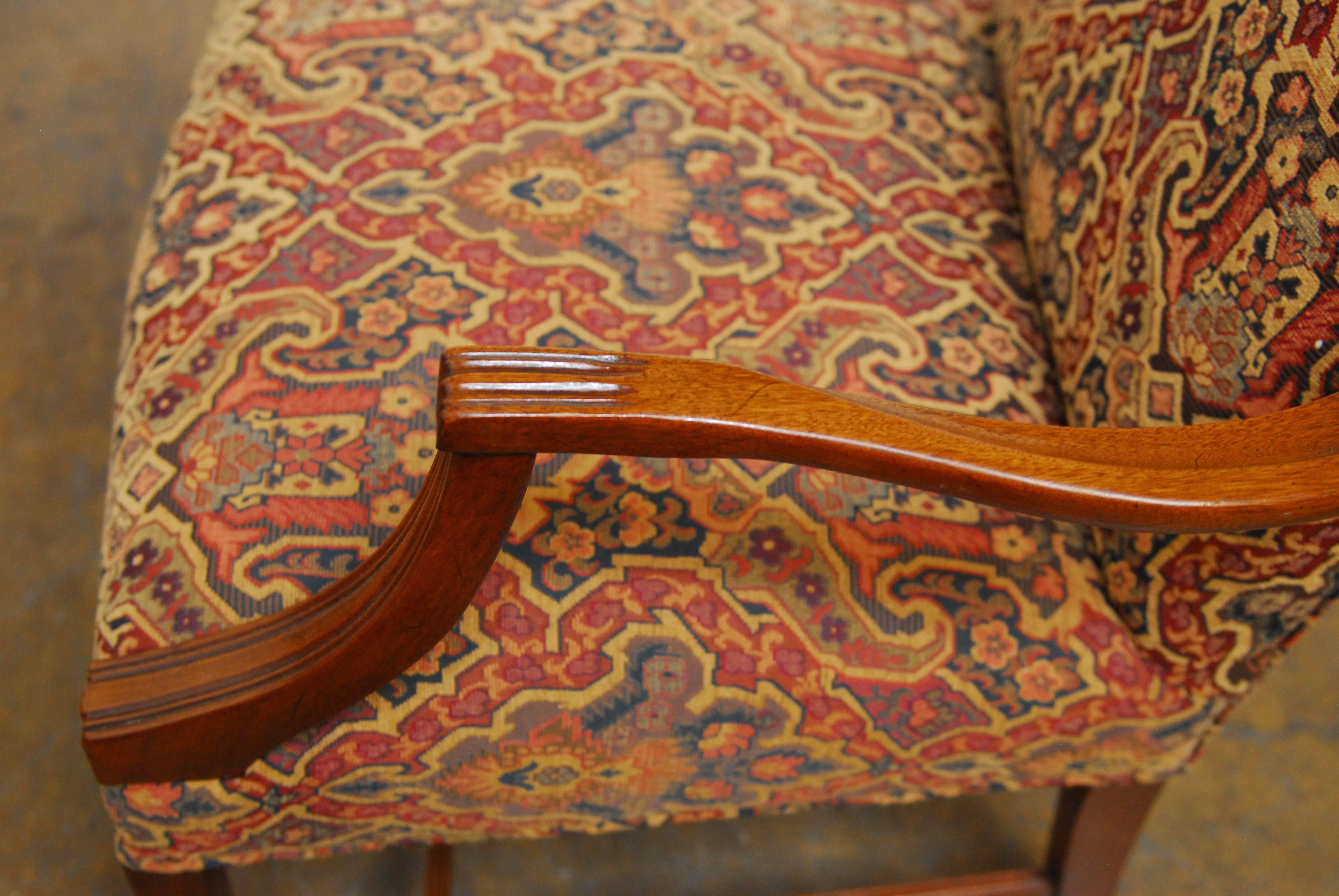 Federal Mahogany Lolling Chair In Excellent Condition In Rio Vista, CA