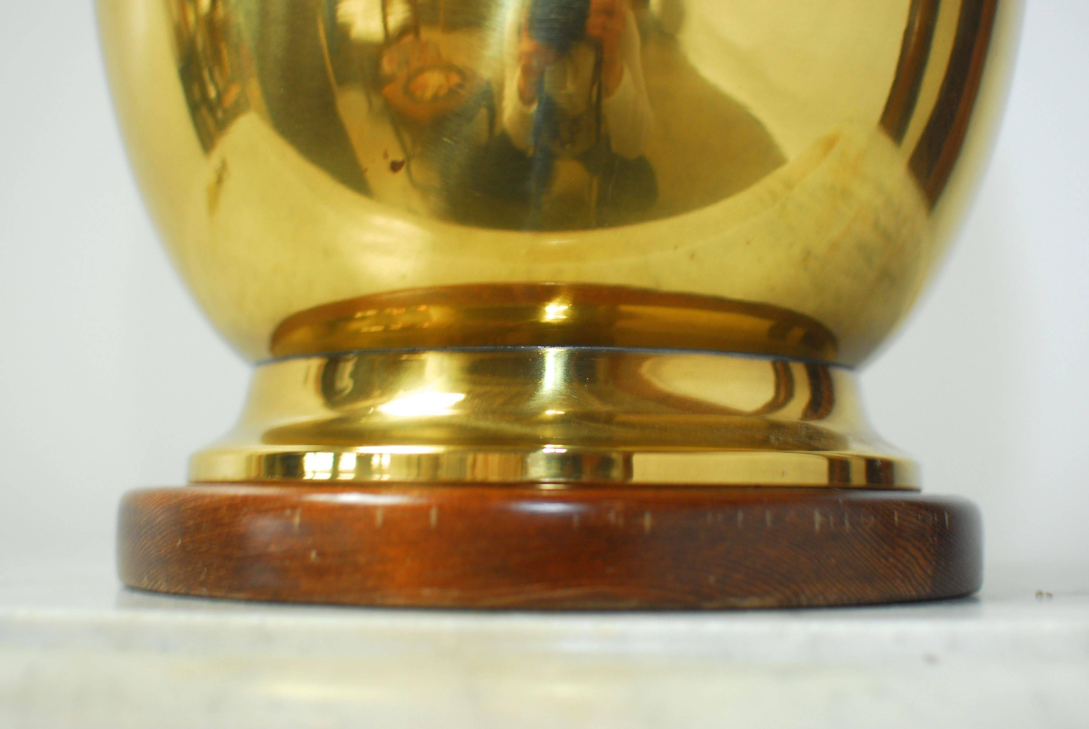 American Frederick Cooper Brass Tea Jar Table Lamp