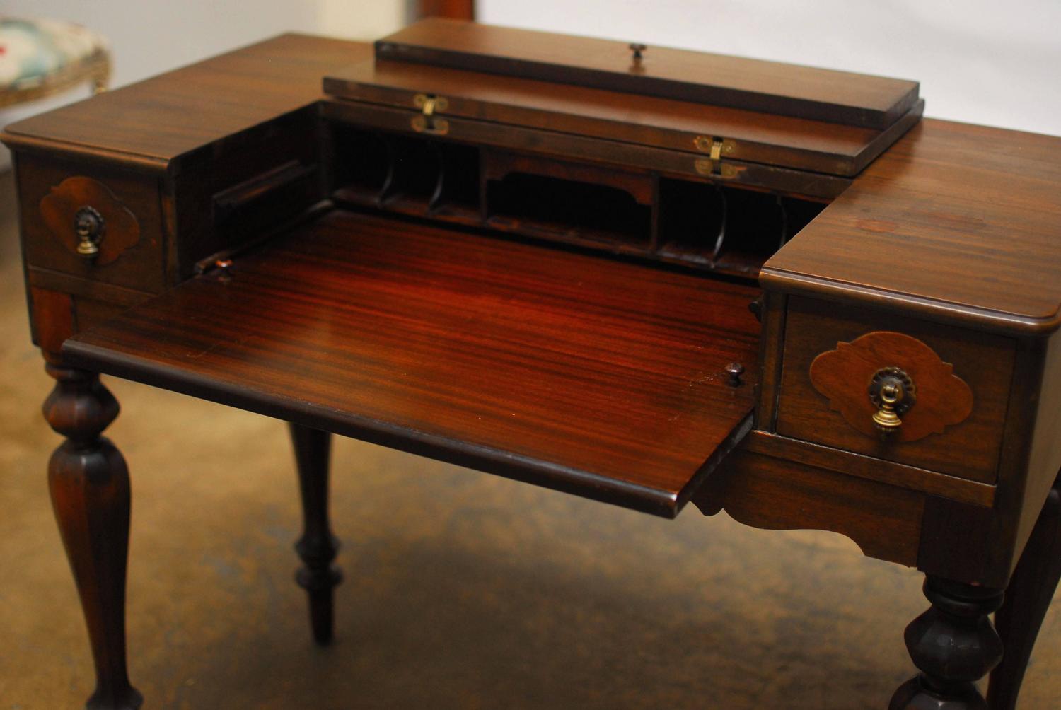 American Mahogany Desk at 1stdibs