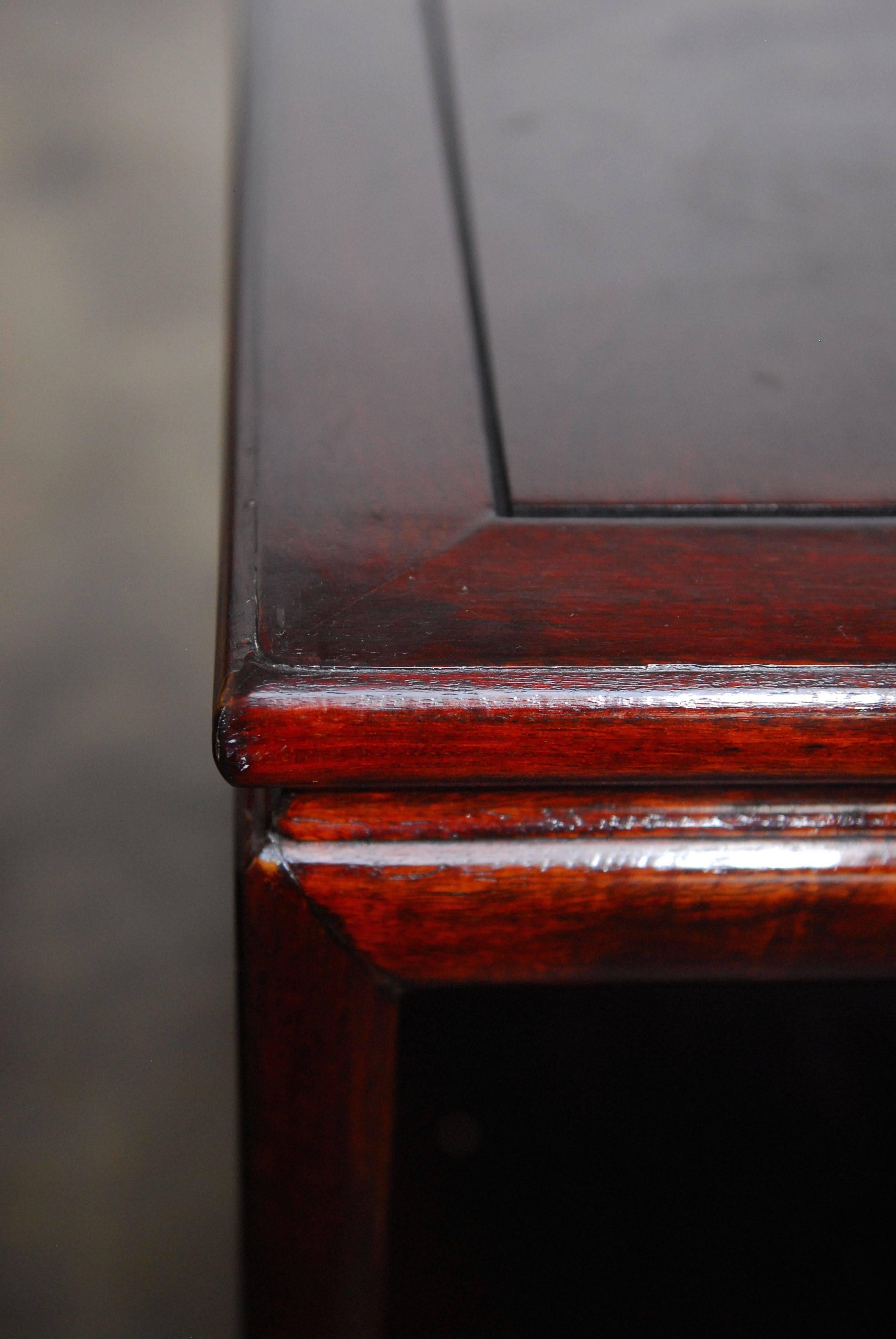20th Century Pair of Ming Style Asian Rosewood Side Tables