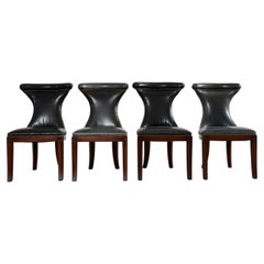 Set of Four Ralph Lauren Highgate Leather Dining Chairs