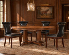 Set of Four Ralph Lauren Highgate Leather Dining Chairs