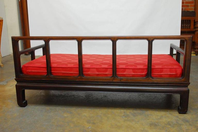 Chinese Ming Style Carved Rosewood Daybed For Sale at 1stdibs