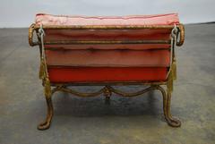 Napoleon III Gilt Rope-Twist Slipper Chair