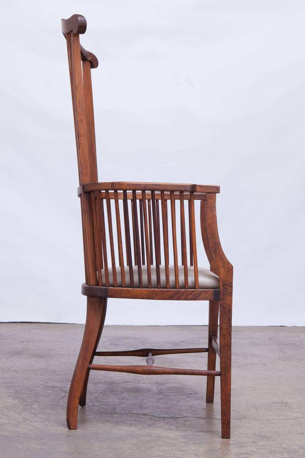 American 19th Century Arts and Crafts Style Spindle Back Armchair