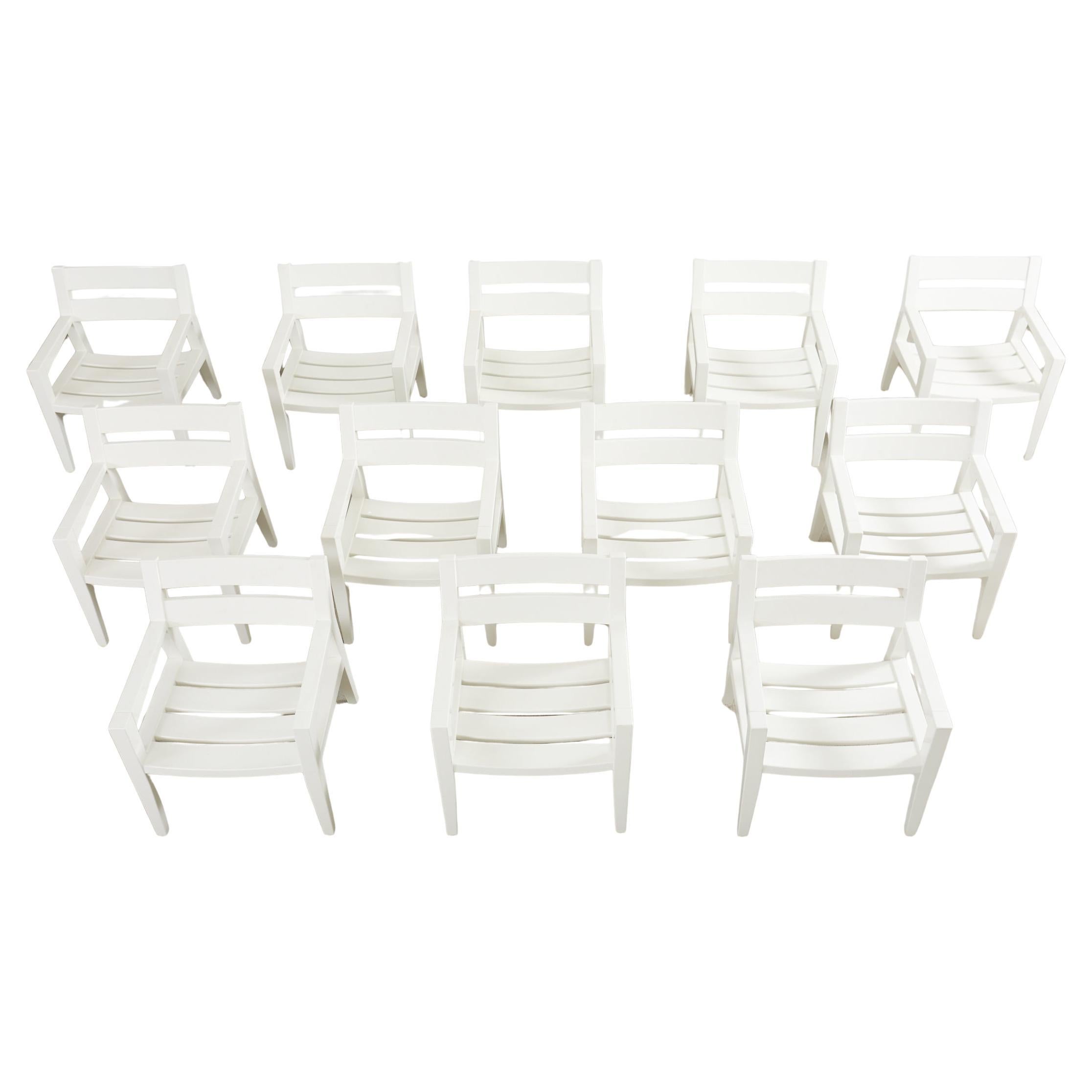 Satz von zwölf Angela Adams für Weatherend Yacht Garden Esszimmerstühlen im Angebot