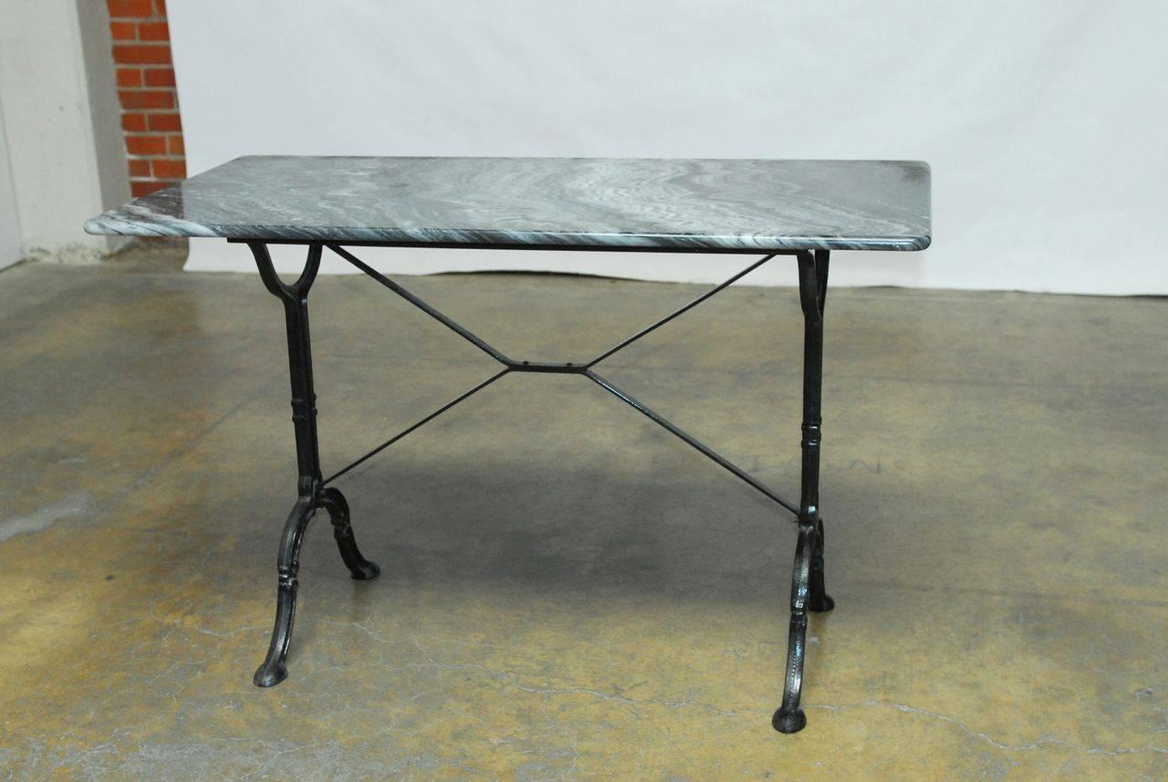 Cast French Marble Bistro Table