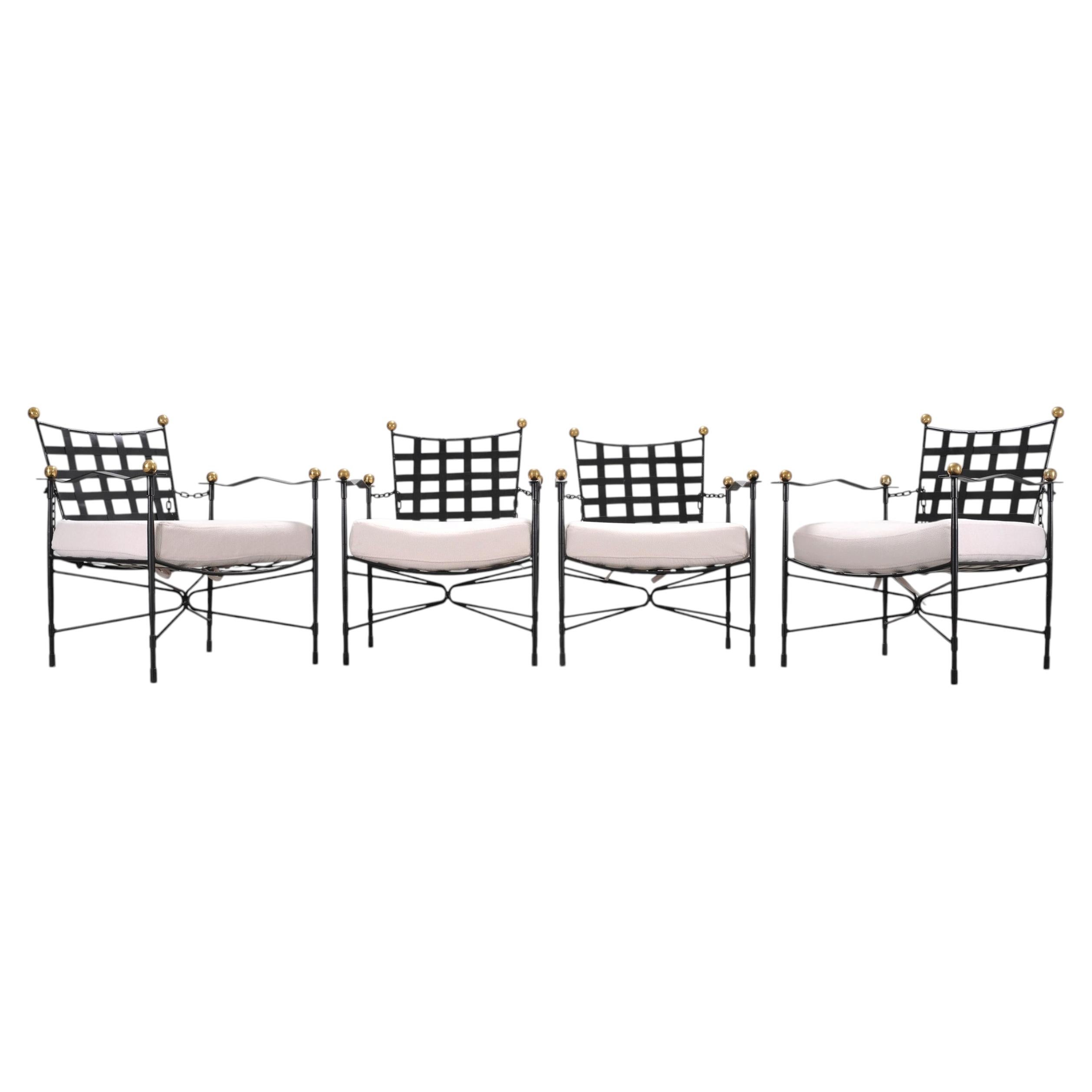 4er-Set „Mario Papperzini Amalfi Iron Lounge“-Gartenstühle