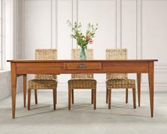 19th Century French Provincial Farmhouse Fruitwood Dining Table