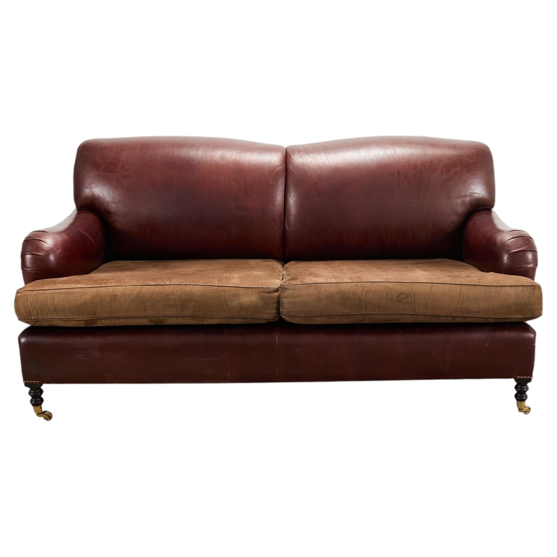 Canapé en cuir Signature de George Smith Howard and Sons en vente