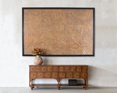 Framed Bird's Eye Map of Paris After Michel-Étienne Turgot 8 Ft